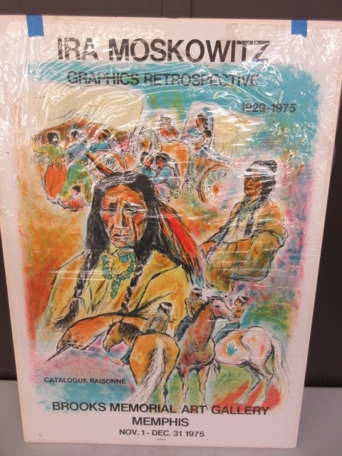 lot 280 image: ART GALLERY POSTER FOR IRA MOSKOWITZ EXHIBIT