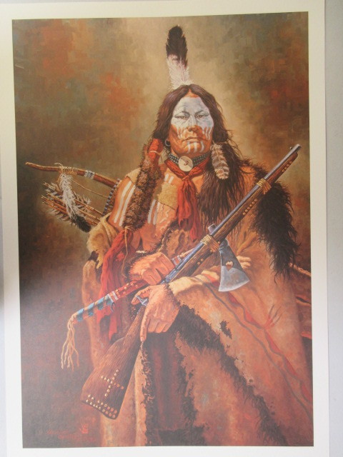 lot 299 image: THE CONQUERER NATIVE AMERICAN PRINT