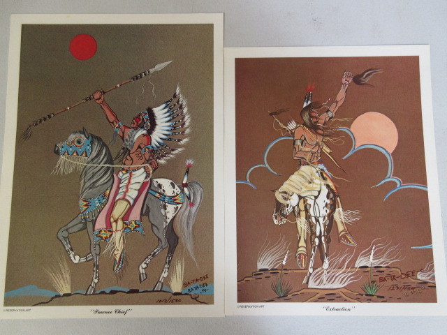 lot 309 image: BA TA DEE NATIVE AMERICAN PRINTS