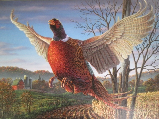 lot 319 image: 1999, 2000, 2001 SIGNED, LIMITED EDITION PHEASANT HABITAT STAMPS AND PRINTS
