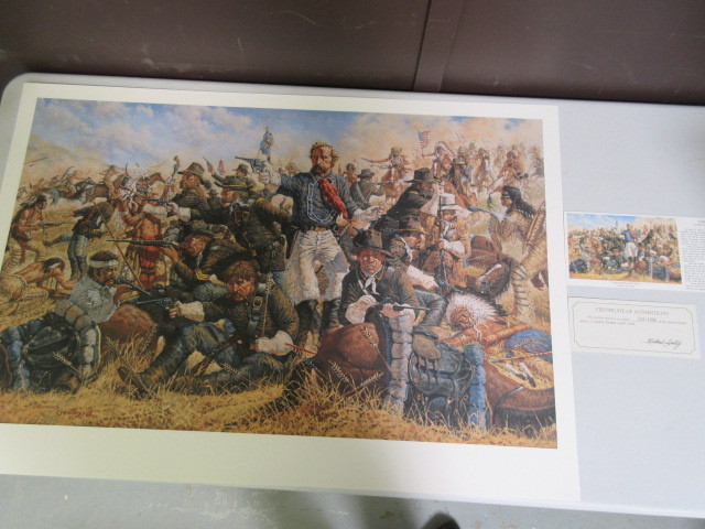 lot 320 image: LONG HAIRS LAST SUN (CUSTERS LAST STAND) BY MICHAEL GENTRY
