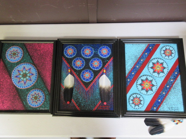 lot 337 image: ORIGINAL BEAD WORK PAINTINGS
