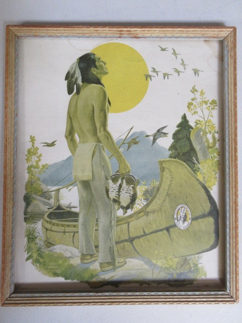 lot 340 image: 1936 MOSINEE PAPER MILL CALENDAR ART