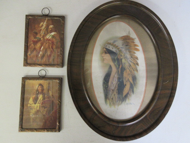 lot 342 image: VINTAGE KNOWLES HARE PRINT AND MIRROR BACK PRINTS