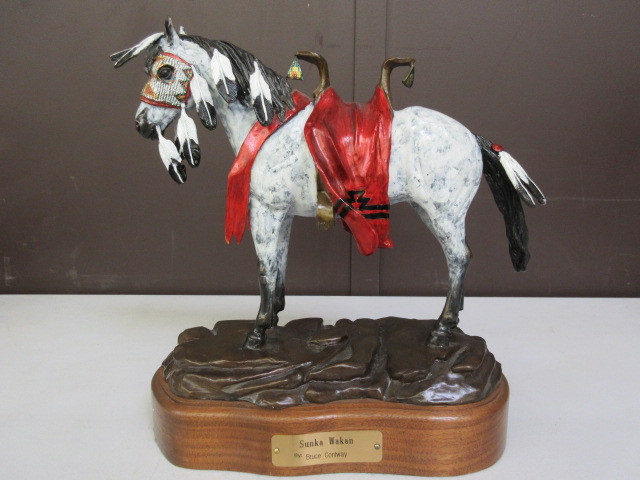 lot 358 image: SUNKA WAKAN BRONZE STATUE  BRUCE CONTWAY
