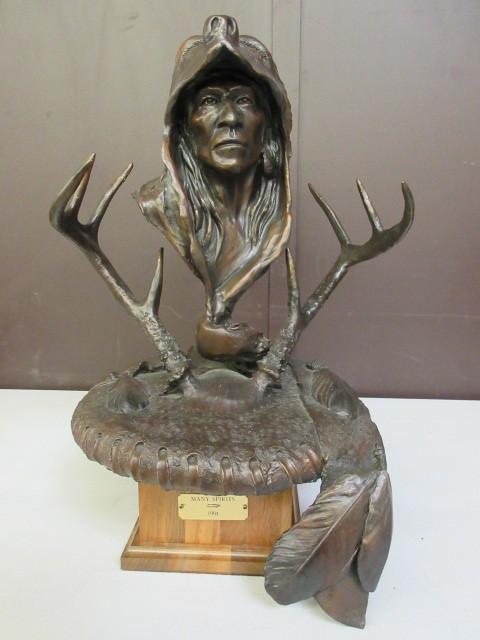 lot 361 image: MANY SPIRITS BRONZE SCULPTURE BY JAMES SPRATT