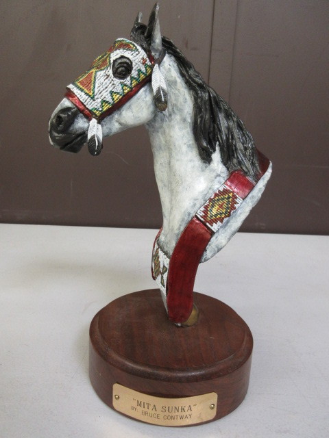 lot 364 image: MITA SUNKA PAINTED BRONZE BY BRUCE CONTWAY
