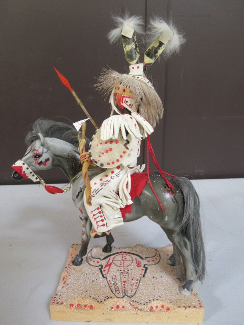lot 393 image: WARRIOR ON A HORSE STATUE