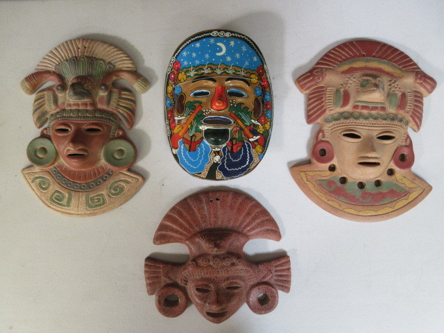 lot 398 image: MAYAN MASKS