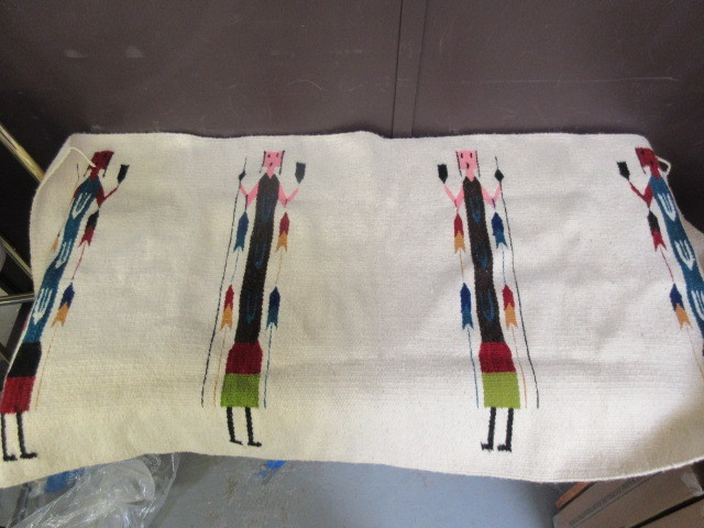 lot 442 image: WOOL, HAND WOVEN BLANKET