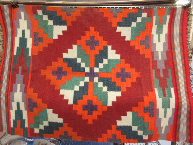 lot 443 image: WOVEN THROW RUG OR WALL HANGING
