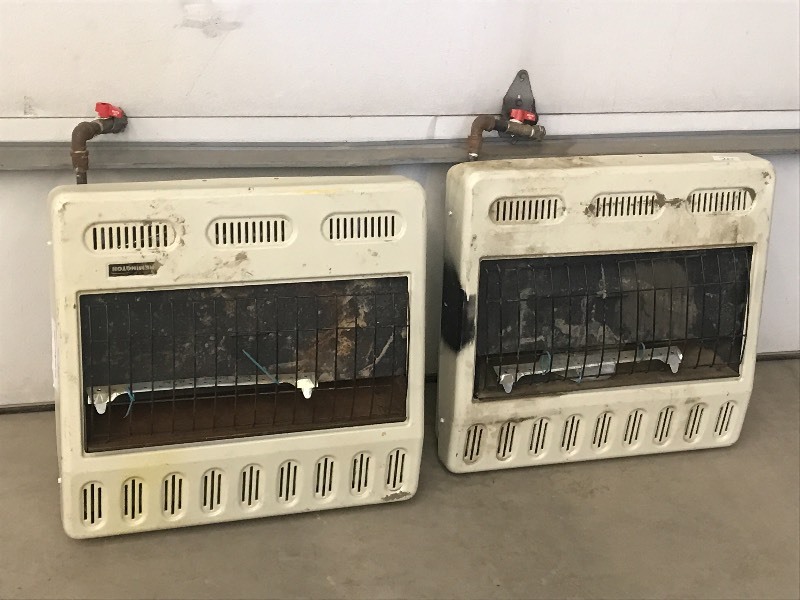 lot 20 image: Lot Of (2) Wall-Mount LP-Gas Heater...
