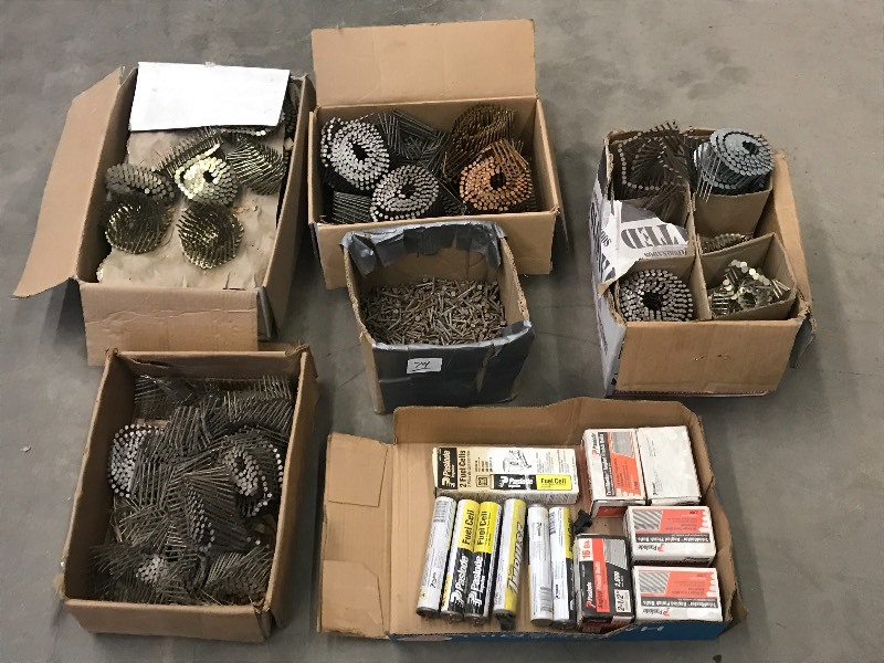 lot 74 image: (6) Boxes Of Assorted Coil Roofing...
