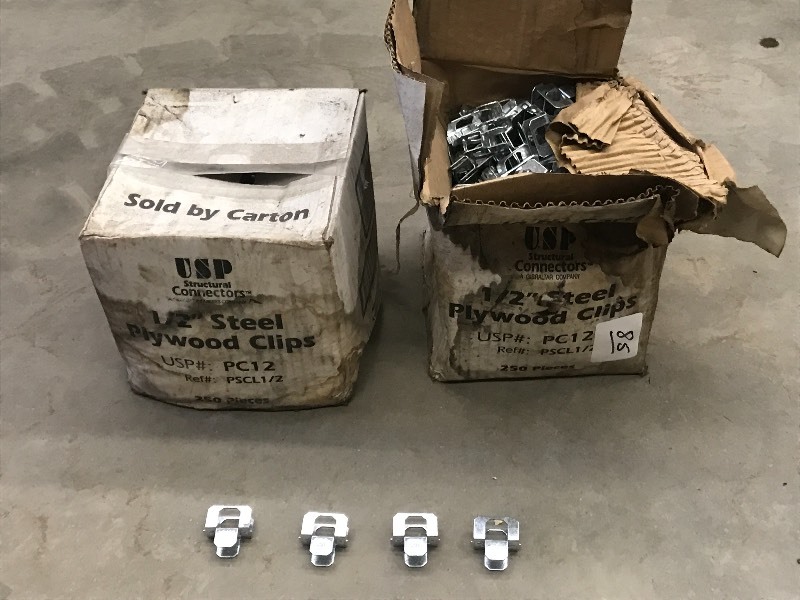 lot 85 image: (2) Boxes Of 12 Plywood Clips...