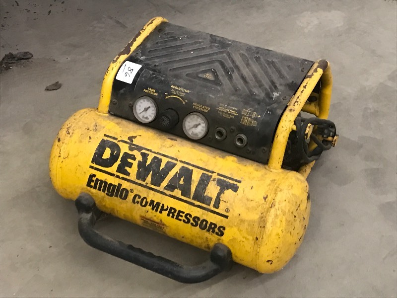 lot 86 image: DeWalt Emglo Contractors Air Compre...