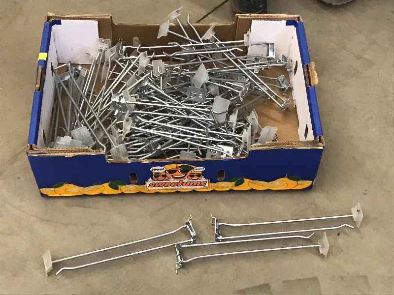 lot 87 image: Box Full Of Peg-Board Hanger Hooks ...
