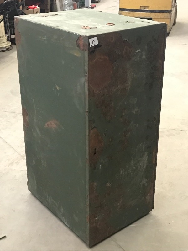 lot 97 image: Heavy Duty 4ft Steel Cabinet, Would...