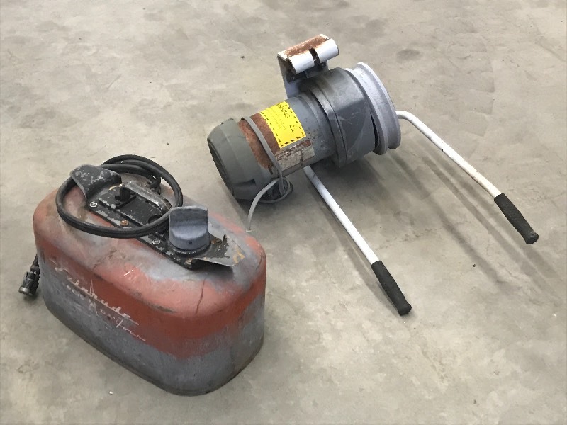 lot 119 image: Lot Of (1) 5-Gallon Steel Boat Moto...