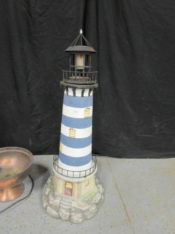 lot 103 image: Water Fountain, Solar Lighthouse, (2) Lights