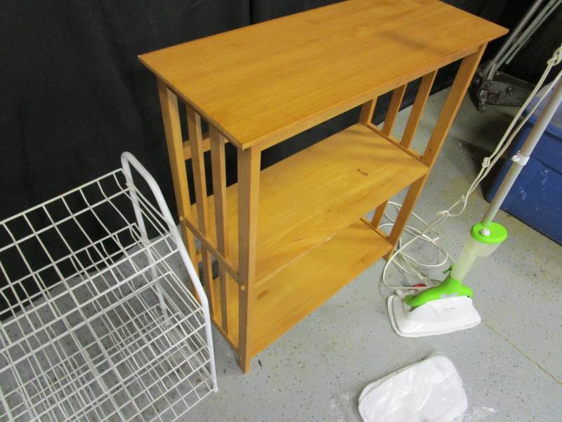 lot 77 image: Table, Rack, Steam Mop