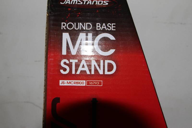 lot 53 image: JamStands Ultimate Support Round Base, Adjustable Height Microphone Stand - NEW in Box