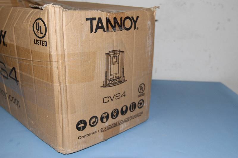 lot 70 image: (1) Tannoy, CVS4, 4, In-Ceiling Speaker  Loudspeaker with Speaker Grille and Ceiling Bracket in Original Box