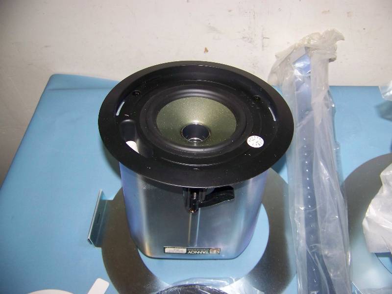 lot 98 image: (2) Tannoy, In-Ceiling Speakers with Speaker Grilles and Ceiling Brackets