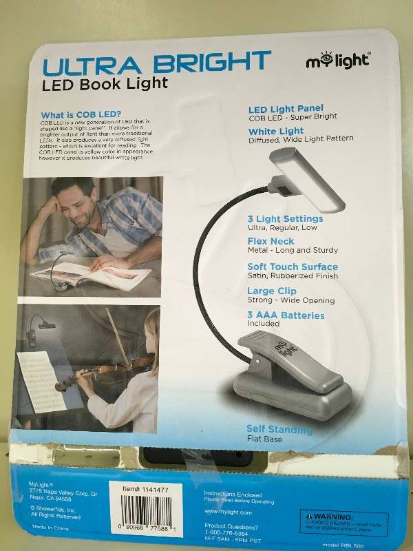 lot 174 image: SHOWERTEK LED BOOKLIGHT, MSRP $12.49