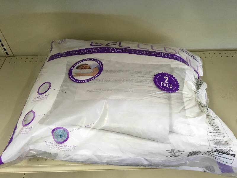 lot 175 image: PURELUX 2PK MEMORY FOAM PILLOWS, MSRP $9.99