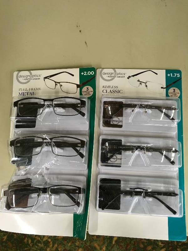 lot 176 image: FGX METAL MIX 1.75 AND FGX METAL MIX 2.00 READING GLASSES, MSRP $18.99 EACH
