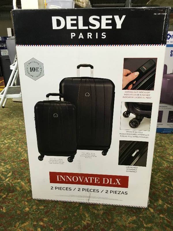 lot 180 image: DELSEY 2PC HARDSIDE SET LUGGAGE, MSRP $149.99