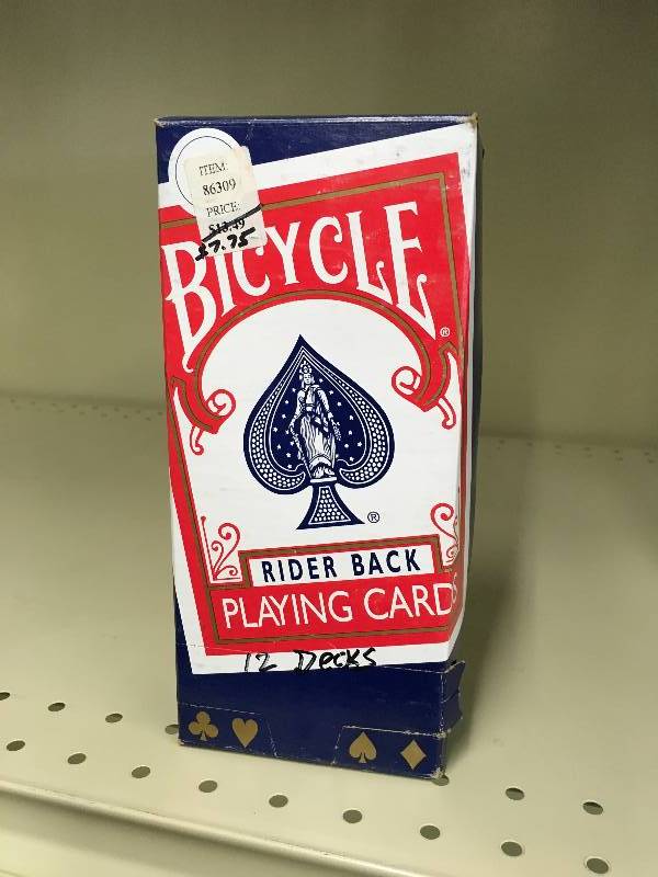 lot 183 image: BICYCLE PLAYING CRDS 12PK, MSRP $13.49