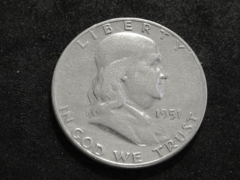 1951 S Franklin Half Dollar