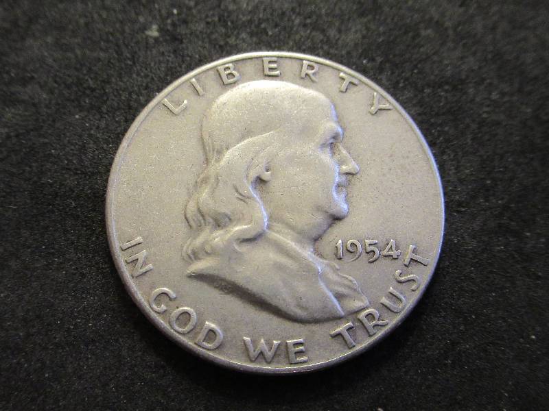 1954 S Franklin Half Dollar