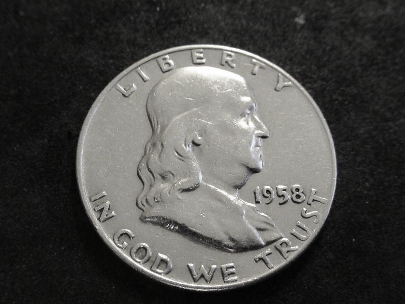 1958 D  Franklin Half Dollar