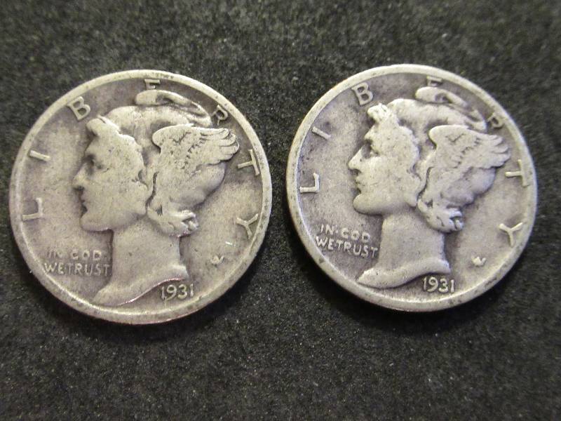 1931 P,S Mercury Dimes
