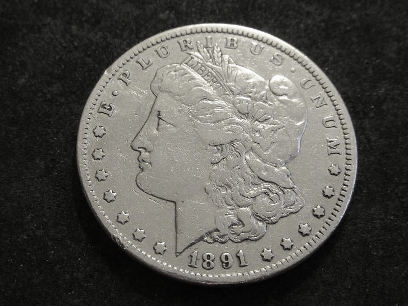 1891 CC Morgan Silver Dollar