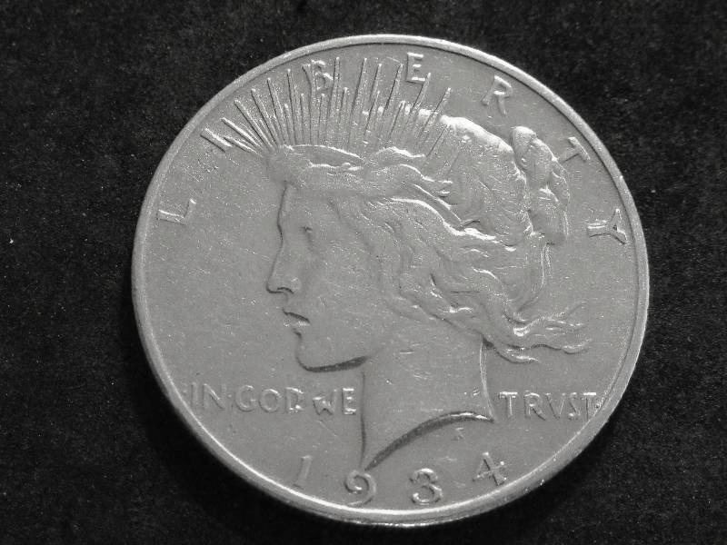 1934 S Peace Silver Dollar