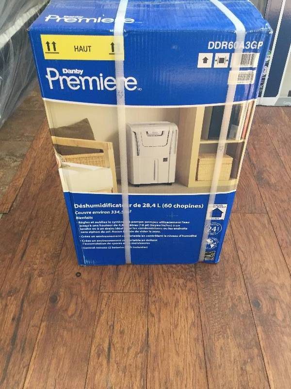 lot 23 image: New, In box Danby 60 Pint 2 Speed Energy Star Dehumidifier