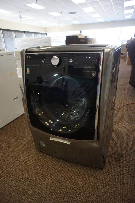 lot 13 image: NEW SCRATCH AND DENT - LG  MODEL # (WM9000HVA) -  Front-Loading Washer - Graphite Steel -  MSRP $ 1299.99 - TESTED WORKS