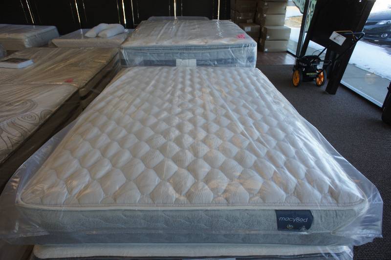lot 28 image: NEW - FULL SIZE - SERTA MACYS BED - SUMNER - MATTRESS MSRP $1299.99
