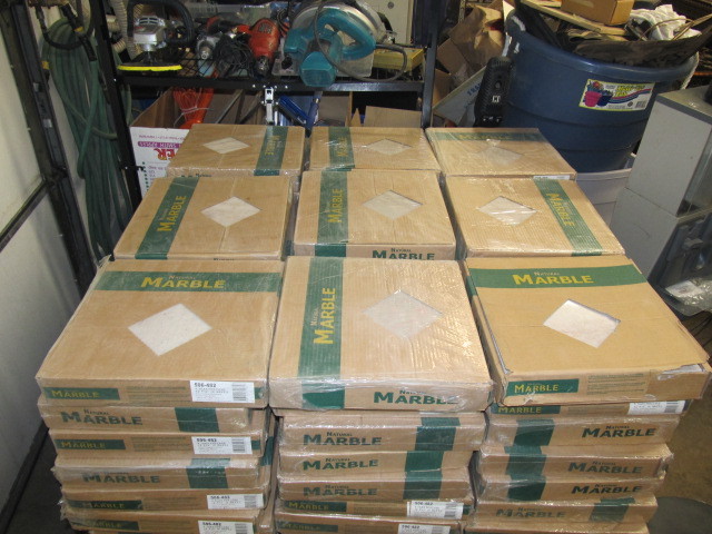 lot 36 image: Large Lot of NEW Natural Marble Tile -  325 sq. ft.