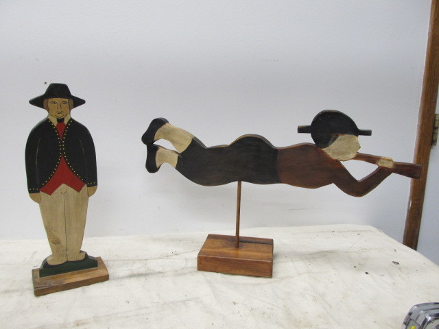lot 86 image: Painted Wood Folk Art Figures
