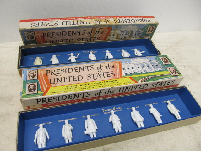 lot 94 image: 2 Sets of NIB Marx Presidents Of The United States Figures