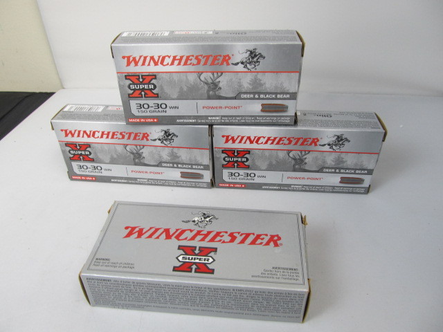 lot 95 image: 4 Boxes (20 rounds ea.) Winchester 30-30 Ammo