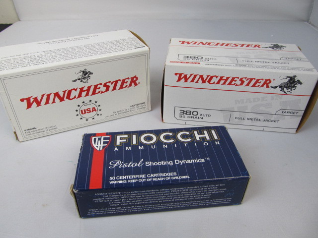 lot 96 image: 3 Full Boxes of 380 Auto Ammo - 95 Grain