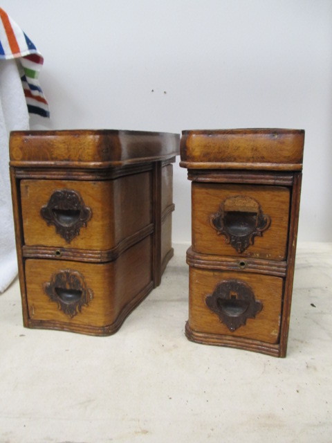 lot 117 image: Set of Antique Sewing Machine Drawers