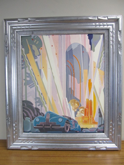 lot 135 image: Very Cool Framed Deco Poster