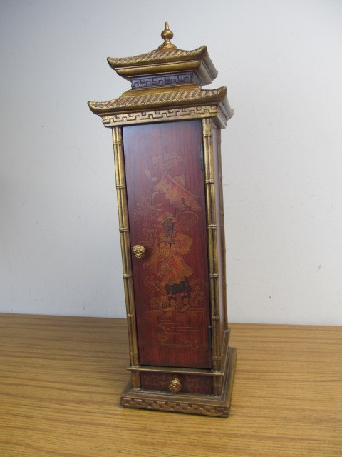 lot 44 image: Oriental Pagoda DisplayStorage Cabinet