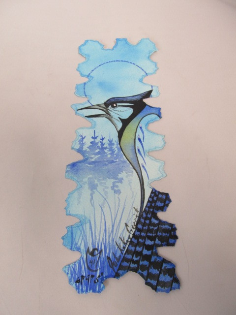 lot 54 image: Original Signed John Kaykaygeesick Native American Watercolor & Ink Painting